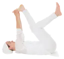 Buttocks Kick, On Back, Holding Ball Left Foot, Right Heel Kicking, A