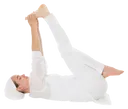 Buttocks Kick, On Back, Holding Ball Left Foot, Right Heel Kicking, B