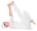 Buttocks Kick, On Back, Holding Ball Right Foot, Left Heel Kicking, B