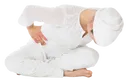 Easy Pose, Hands On Hips, Bend Over, Head Over Left Knee