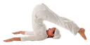 Plow Pose, Arms At Sides, Legs Over Head, Feet Touching Floor